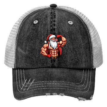 Discover Muscular Santa Fit for the holidays Trucker Hats
