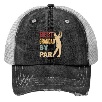 Discover Best Grandad By Par Funny Golf Vintage Trucker Hats