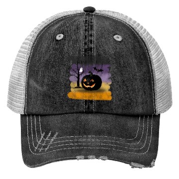 Discover "The Midnight Pumpkin" Trucker Hats