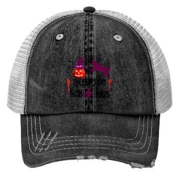 Discover Pumpkin Halloween Trick or Treat Hocus Pocus Dog Trucker Hats