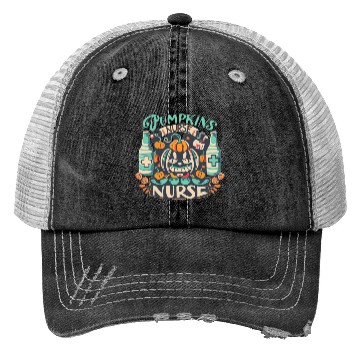 Discover Pumpkin Nurse Trucker Hats