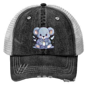 Discover Chibi Koala in Pajamas Trucker Hats