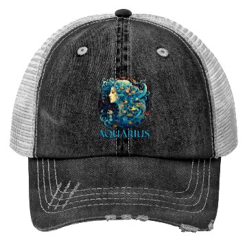 Discover Embrace Your Aquarius Identity: Aquarius Zodiac Trucker Hats