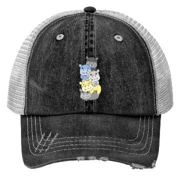 Discover Periboy Flag Pride Lgbtq Cute Hippo Stack Trucker Hats