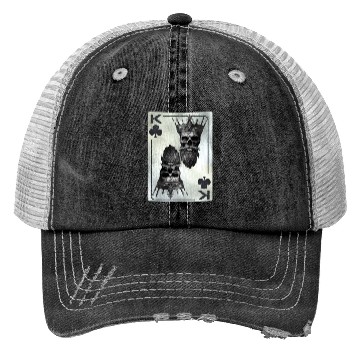 Discover Gothic Card Game Clubs King Creepy Trucker Hats