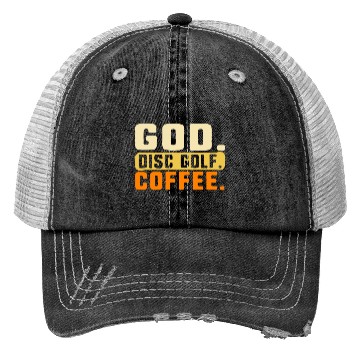 Discover Disc Golf Trucker Hats, God Disc Golf Coffee Vintage