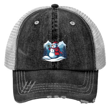 Discover Christmas snowman Trucker Hats