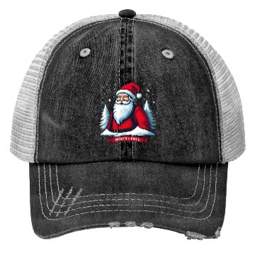 Discover North Pole santa merry christmas Trucker Hats
