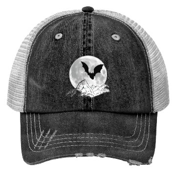 Discover moon and bat Trucker Hats