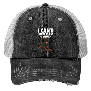 Discover I Can't I Have Plans With Doberman Trucker Hats