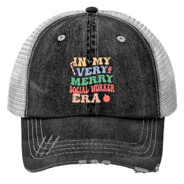 Discover In MY Very Merry Social Worker Era Trucker Hats