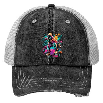 Discover Cyberpunk Skater Vector Trucker Hats