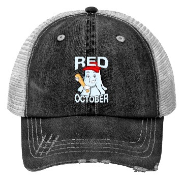 Discover Vintage Philly Red October Philadelphia Ghost Trucker Hats