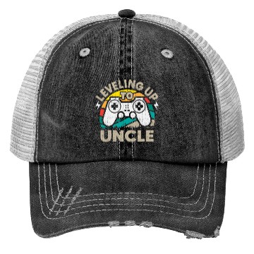 Discover Leveled Up To Uncle Gamer Gaming Future Uncle Trucker Hats