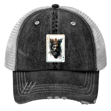 Discover King Spades Halloween Creepy Gothic Poker Trucker Hats