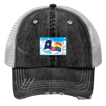 Discover Texas Flag Pride Design for proud LGBT+ Texan Trucker Hats