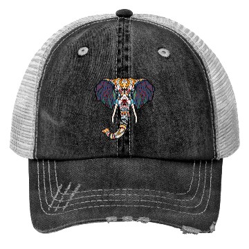 Discover elephant ethnic Trucker Hats