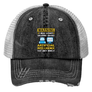 Discover Warning Artificial Intelligence AI Trucker Hats