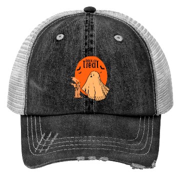 Discover Trick or Treat halloween Ghost Trucker Hats
