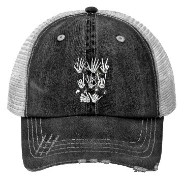 Discover Skeleton Hand Trucker Hats