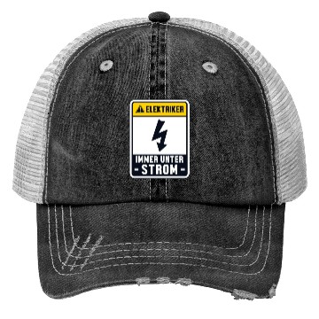 Discover Immer unter Strom Lineworker Wiremen Worker Trucker Hats