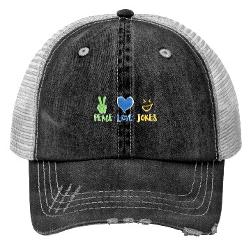 Discover peace love jokes Trucker Hats