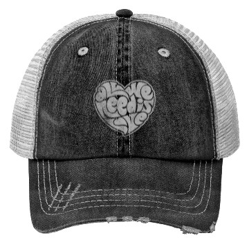 Discover ALL WE NEED IS LOVE Trucker Hats