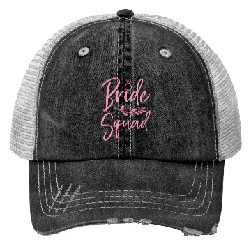 Discover Bride squad wedding party wedding gift bride Trucker Hats