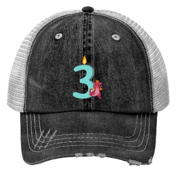 Discover 3rd Birthday Party - 3 Years Trucker Hats