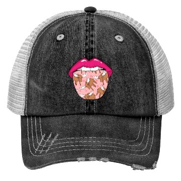 Discover Moose Elk Tongue Trucker Hats