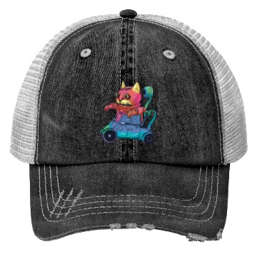 Discover Robot Cat Driver Cat Lover Trucker Hats