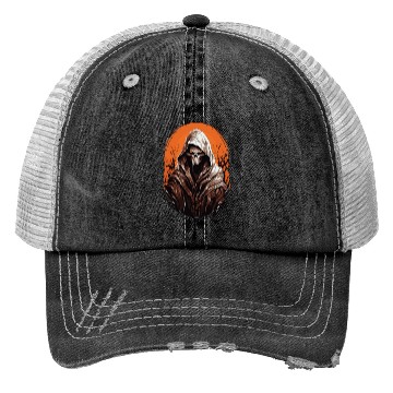 Discover Spooky Halloween Grim Reaper Trucker Hats
