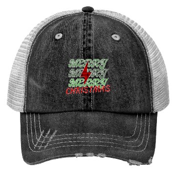 Discover Merry christmas with lightning bolt Trucker Hats