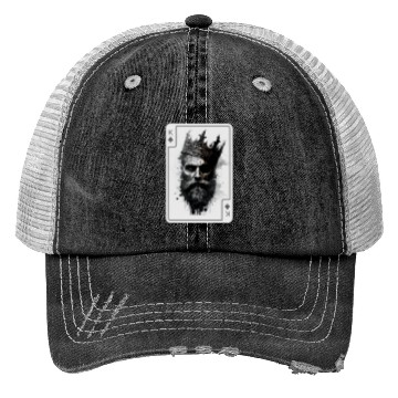 Discover King Gothic Poker Card Game Horror Creepy Trucker Hats