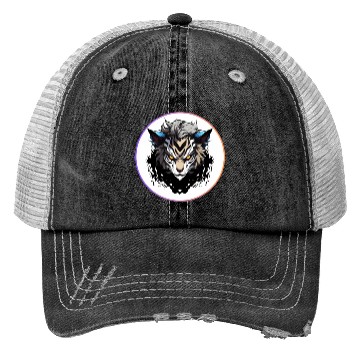 Discover Fierce Tiger Anime Trucker Hats