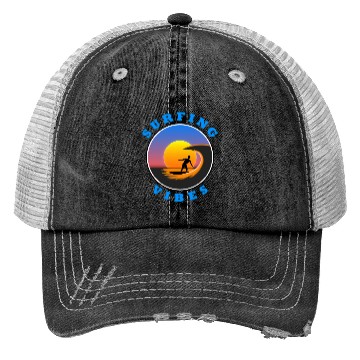 Discover Surfing Vibes - Sun - surfer Trucker Hats