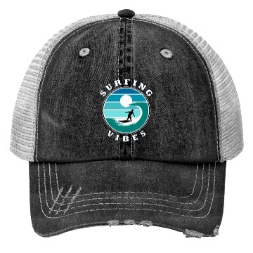 Discover Surfing Vibes – retro 2 - Surfer Trucker Hats