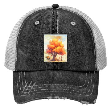 Discover "Autumn Feels - Nature's Embrace" Trucker Hats