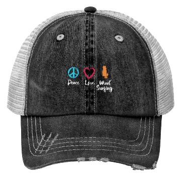 Discover Peace Love Wind Surfing Trucker Hats