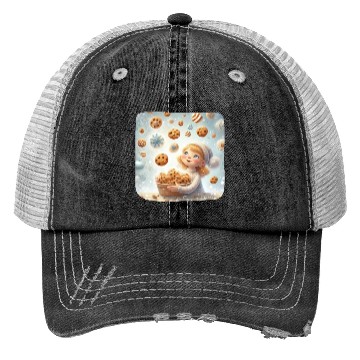 Discover Cookie Raining Wonderland Trucker Hats