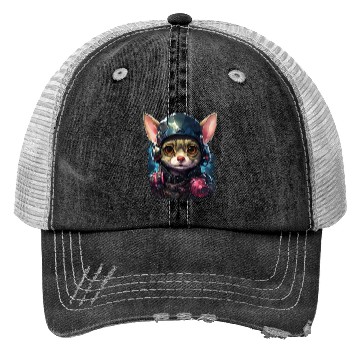 Discover A Chihuahua With A Pilot s Cap Trucker Hats