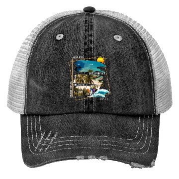 Discover West Coast Los Angeles California Beach Trucker Hats