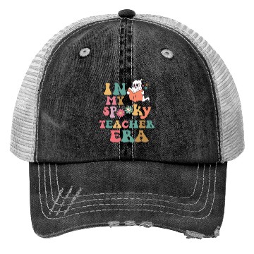 Discover in my spooky teacher era Trucker Hats