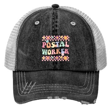 Discover Floral POSTAL WORKER Trucker Hats