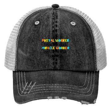 Discover Postal Worker Because Badass miracle worker Trucker Hats