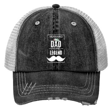 Discover Husband Dad Fishing Legend Trucker Hats
