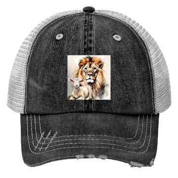 Discover Lion and Lamb Christian Apparel Trucker Hats