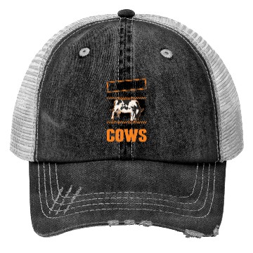 Discover Cow Cattle Breeder Land, Farmer Cows Trucker Hats