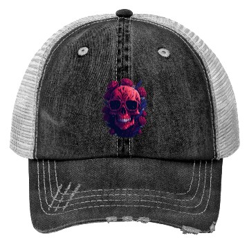 Discover red skull Trucker Hats
