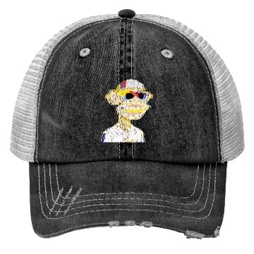Discover NFT Casual monkey with tattoo Trucker Hats